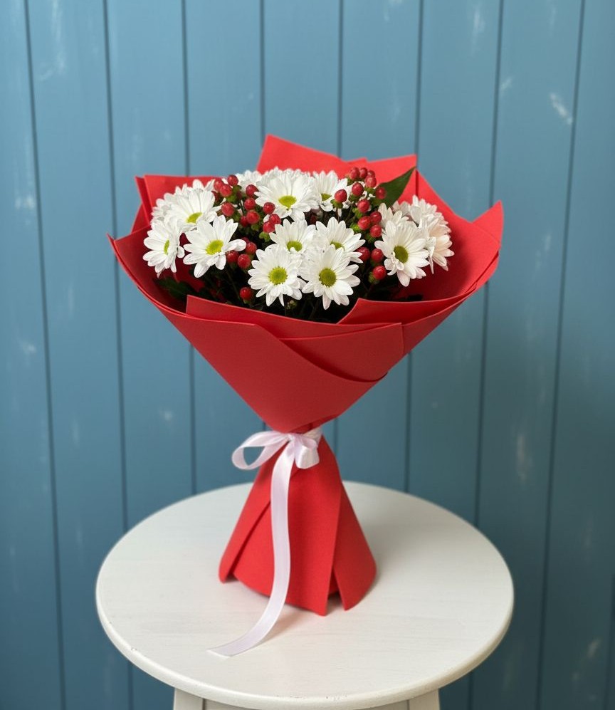 Букет цветов из: Хризантемы в Ребрихе