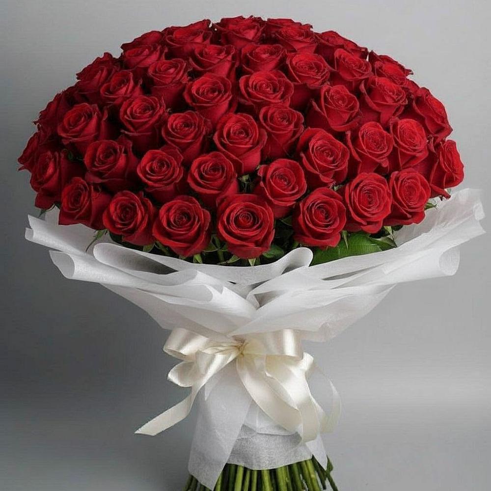 Букет 101 Красная роза Блэк Мэджик в Ребрихе