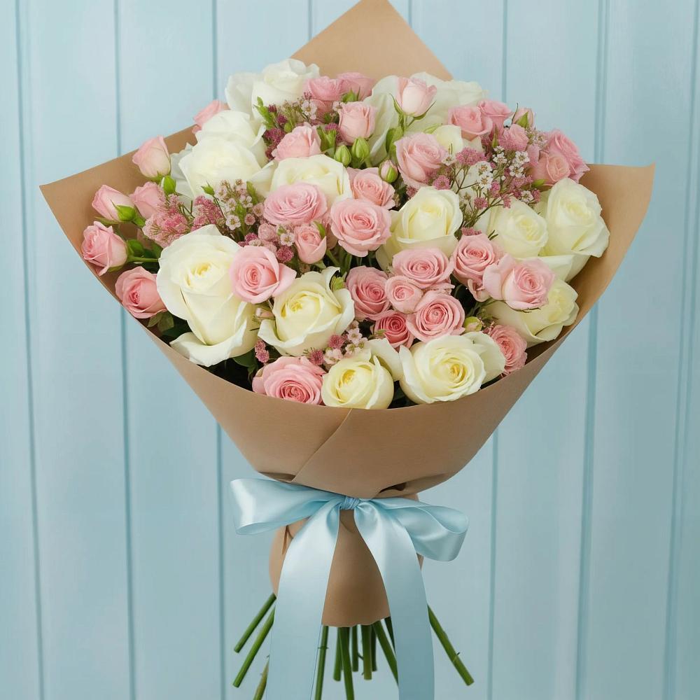 Букет цветов из: Розы в Ребрихе