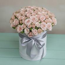 Цветочная композиция из Розы в шляпной коробке #REPLACE_PRED# Ребрихе