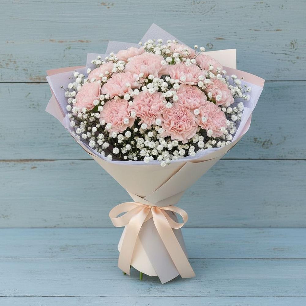 Букет цветов из: Гвоздики в Ребрихе