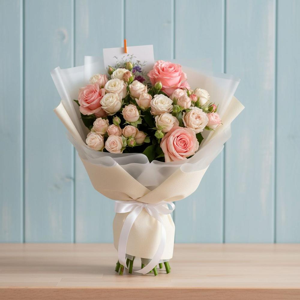 Букет цветов из: Розы в Ребрихе