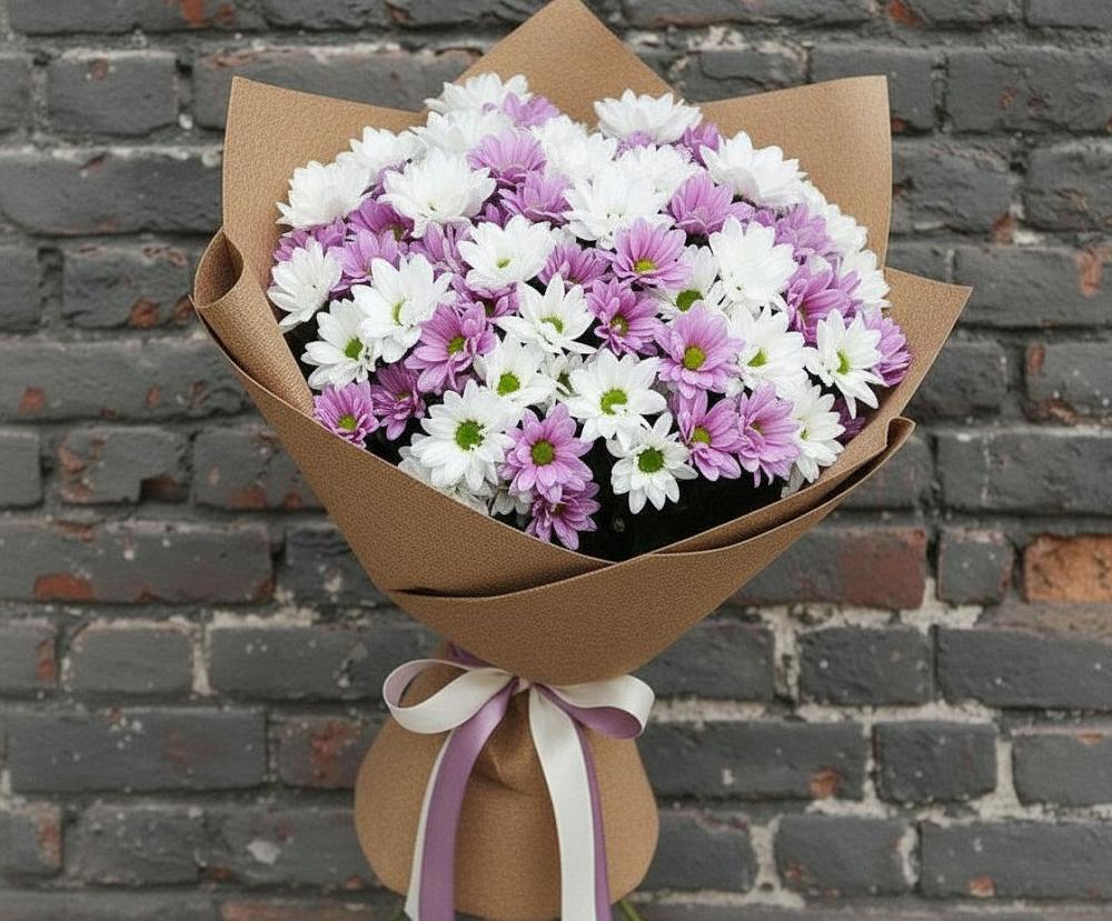 Букет цветов из: Хризантемы в Ребрихе