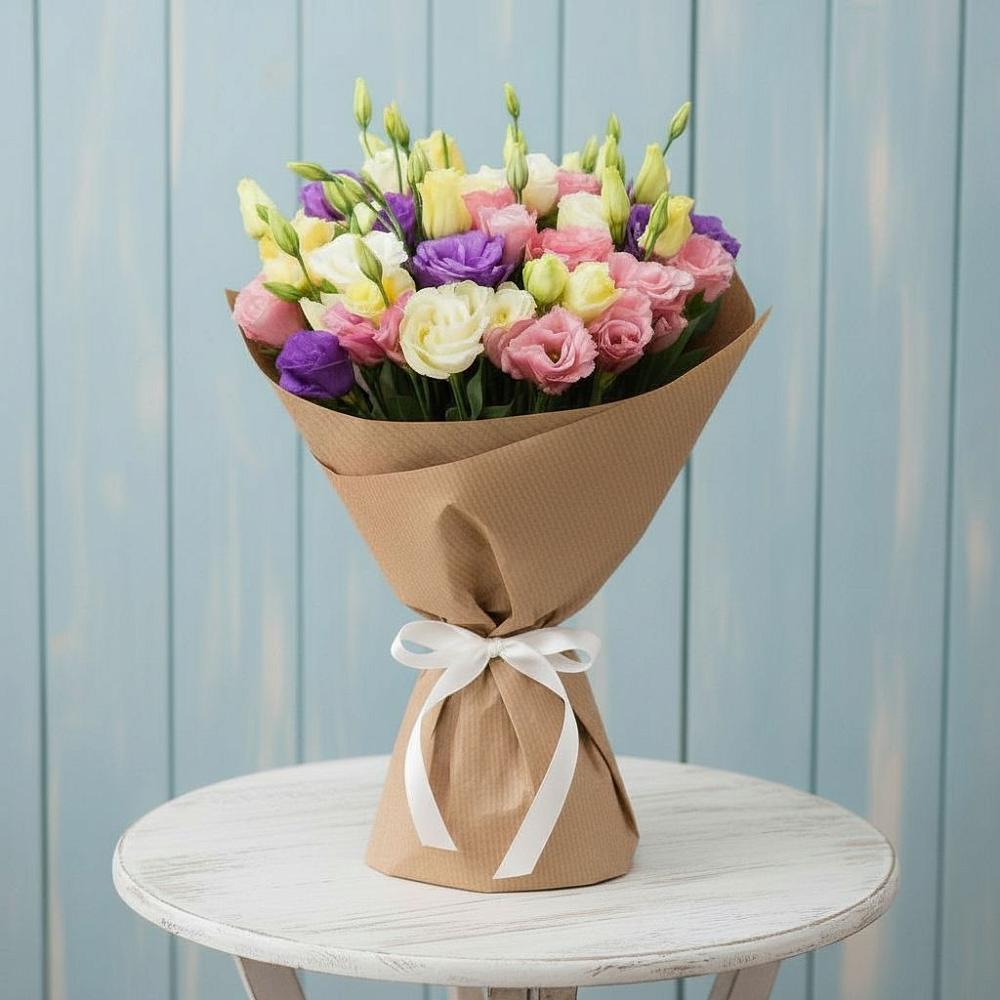 Букет цветов из: Лизиантусы в Ребрихе