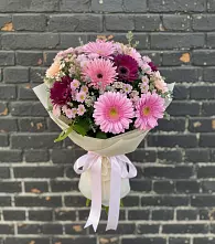 Букет цветов из:  Герберы и Хризантемы в Ребрихе