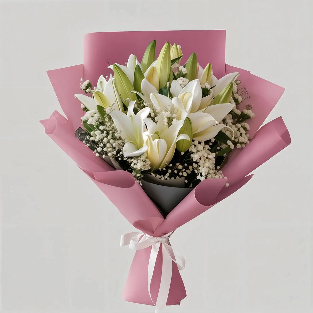 Букет цветов из: Лилии в Ребрихе