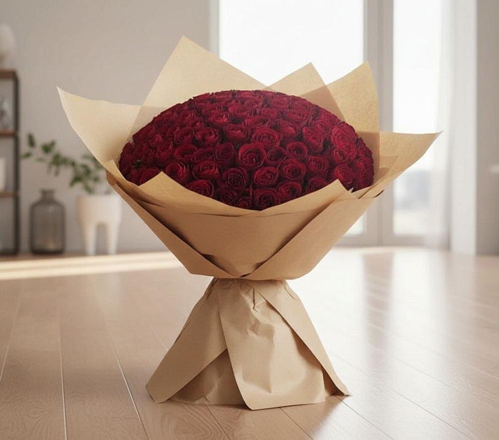 Букет 101 Красная роза в Ребрихе