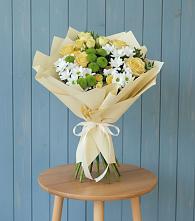 Букет цветов из:  Хризантемы и Розы #REPLACE_PRED# Ребрихе