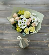 Букет цветов из:  Альстромерии, Розы и Хризантемы #REPLACE_PRED# Ребрихе