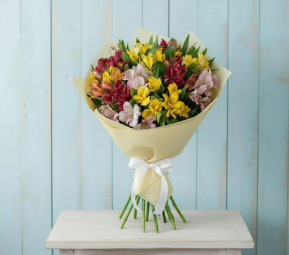 Букет цветов из: Альстромерии в Ребрихе