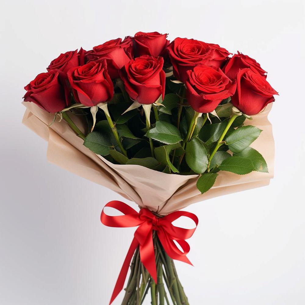 Букет 11 Красных роз Эдлесс Лав в Ребрихе