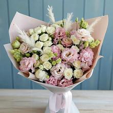 Букет цветов из:  Альстромерии и Розы в Ребрихе